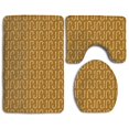 thumbnail image 1 of PUDMAD Fish Hooks On Blaze Orange 3 Piece Bathroom Rugs Set Bath Rug Contour Mat and Toilet Lid Cover, 1 of 2