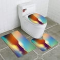 thumbnail image 1 of PUDMAD Fjord at Sunset 3 Piece Bathroom Rugs Set Bath Rug Contour Mat and Toilet Lid Cover, 1 of 2