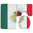 thumbnail image 1 of PUDMAD Flag 3 Piece Bathroom Rugs Set Bath Rug Contour Mat and Toilet Lid Cover, 1 of 2