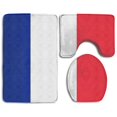 thumbnail image 1 of PUDMAD Flag France 3 Piece Bathroom Rugs Set Bath Rug Contour Mat and Toilet Lid Cover, 1 of 2