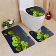 thumbnail image 1 of PUDMAD Floating Along 3 Piece Bathroom Rugs Set Bath Rug Contour Mat and Toilet Lid Cover, 1 of 2