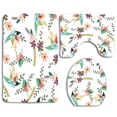 thumbnail image 1 of PUDMAD Floral Backdrop Flower 3 Piece Bathroom Rugs Set Bath Rug Contour Mat and Toilet Lid Cover, 1 of 2