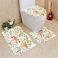 thumbnail image 1 of PUDMAD Floral Seamless 3 Piece Bathroom Rugs Set Bath Rug Contour Mat and Toilet Lid Cover, 1 of 2