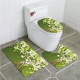 thumbnail image 1 of PUDMAD Floral Tree Blossoming Flourishing Petals Florets Spring Elegance Fern 3 Piece Bathroom Rugs Set Bath Rug Contour Mat and Toilet Lid Cover, 1 of 2