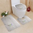 thumbnail image 1 of PUDMAD Flower Growing Crack Street Soft Focus 3 Piece Bathroom Rugs Set Bath Rug Contour Mat and Toilet Lid Cover, 1 of 2