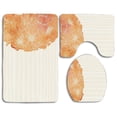 thumbnail image 1 of PUDMAD Flower Tropical Exotic Hawaiian Island Floral in Side Frame tiped Backdrop 3 Piece Bathroom Rugs Set Bath Rug Contour Mat and Toilet Lid Cover, 1 of 2