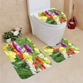 thumbnail image 1 of PUDMAD Flowerbed Different Varieties Tulips 3 Piece Bathroom Rugs Set Bath Rug Contour Mat and Toilet Lid Cover, 1 of 2