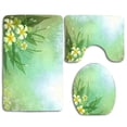 thumbnail image 1 of PUDMAD Flowers Art Abstract Colors Lovely s 3 Piece Bathroom Rugs Set Bath Rug Contour Mat and Toilet Lid Cover, 1 of 2