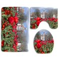 thumbnail image 1 of PUDMAD Flowers By Conte 3 Piece Bathroom Rugs Set Bath Rug Contour Mat and Toilet Lid Cover, 1 of 2