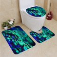 thumbnail image 1 of PUDMAD Fluorescent sea Plant 3 Piece Bathroom Rugs Set Bath Rug Contour Mat and Toilet Lid Cover, 1 of 2