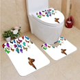 thumbnail image 1 of PUDMAD Flying Butterfly 3 Piece Bathroom Rugs Set Bath Rug Contour Mat and Toilet Lid Cover, 1 of 2