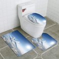 thumbnail image 1 of PUDMAD Flying Towards Sun 3 Piece Bathroom Rugs Set Bath Rug Contour Mat and Toilet Lid Cover, 1 of 2