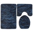 thumbnail image 1 of PUDMAD Folds 3 Piece Bathroom Rugs Set Bath Rug Contour Mat and Toilet Lid Cover, 1 of 2