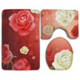 thumbnail image 1 of PUDMAD Food Sweets Cakes 3 Piece Bathroom Rugs Set Bath Rug Contour Mat and Toilet Lid Cover, 1 of 2