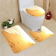 thumbnail image 1 of PUDMAD Foot s 3 Piece Bathroom Rugs Set Bath Rug Contour Mat and Toilet Lid Cover, 1 of 2