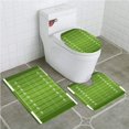 thumbnail image 1 of PUDMAD Football Sports Field in Green Gridiron Yard Competitive Games College Teamwork 3 Piece Bathroom Rugs Set Bath Rug Contour Mat and Toilet Lid Cover, 1 of 2
