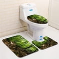thumbnail image 1 of PUDMAD Forest 3 Piece Bathroom Rugs Set Bath Rug Contour Mat and Toilet Lid Cover, 1 of 2