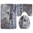 thumbnail image 1 of PUDMAD Forest Elk Moose Snowy 3 Piece Bathroom Rugs Set Bath Rug Contour Mat and Toilet Lid Cover, 1 of 2