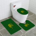 thumbnail image 1 of PUDMAD Forest Hand 3 Piece Bathroom Rugs Set Bath Rug Contour Mat and Toilet Lid Cover, 1 of 2