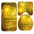 thumbnail image 1 of PUDMAD Forest Trees Sunshine 3 Piece Bathroom Rugs Set Bath Rug Contour Mat and Toilet Lid Cover, 1 of 2