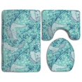 thumbnail image 1 of PUDMAD Fox 3 Piece Bathroom Rugs Set Bath Rug Contour Mat and Toilet Lid Cover, 1 of 2