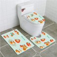 thumbnail image 1 of PUDMAD Fox Lovely Fox Characters Sleeping Reading Romantic Couple Nature Collection Kids 3 Piece Bathroom Rugs Set Bath Rug Contour Mat and Toilet Lid Cover, 1 of 2