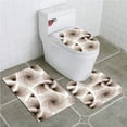 thumbnail image 1 of PUDMAD Fractal Abstract Digital Futuristic Curved Spirals Sci Fi Stylized Dynamic Motion 3 Piece Bathroom Rugs Set Bath Rug Contour Mat and Toilet Lid Cover, 1 of 2