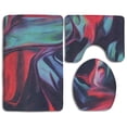 thumbnail image 1 of PUDMAD Fractal Art 3 Piece Bathroom Rugs Set Bath Rug Contour Mat and Toilet Lid Cover, 1 of 2