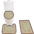 thumbnail image 1 of PUDMAD Fresco 3 Piece Bathroom Rugs Set Bath Rug Contour Mat and Toilet Lid Cover, 1 of 2