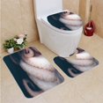 thumbnail image 1 of PUDMAD Fresh Octopus Tentacles in a Dark 3 Piece Bathroom Rugs Set Bath Rug Contour Mat and Toilet Lid Cover, 1 of 2