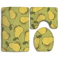 thumbnail image 1 of PUDMAD Fresh Pears 3 Piece Bathroom Rugs Set Bath Rug Contour Mat and Toilet Lid Cover, 1 of 2