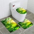 thumbnail image 1 of PUDMAD Fresh cob ripe Corn on Green Field at Sunset 3 Piece Bathroom Rugs Set Bath Rug Contour Mat and Toilet Lid Cover, 1 of 2