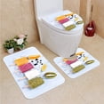 thumbnail image 1 of PUDMAD Frozen ice Cream Popsicles 3 Piece Bathroom Rugs Set Bath Rug Contour Mat and Toilet Lid Cover, 1 of 2