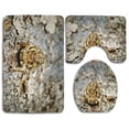 thumbnail image 1 of PUDMAD Frsche 3 Piece Bathroom Rugs Set Bath Rug Contour Mat and Toilet Lid Cover, 1 of 2