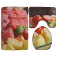 thumbnail image 1 of PUDMAD Fruit Salad 3 Piece Bathroom Rugs Set Bath Rug Contour Mat and Toilet Lid Cover, 1 of 2