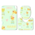 thumbnail image 1 of PUDMAD Fruit Yummy Juicer Cute Love 3 Piece Bathroom Rugs Set Bath Rug Contour Mat and Toilet Lid Cover, 1 of 2