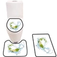 thumbnail image 1 of PUDMAD Fruit in Water splaash Fall Lime Water splaash Fruits 3 Piece Bathroom Rugs Set Bath Rug Contour Mat and Toilet Lid Cover, 1 of 2