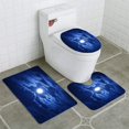 thumbnail image 1 of PUDMAD Full Moon Against Night Sky 3 Piece Bathroom Rugs Set Bath Rug Contour Mat and Toilet Lid Cover, 1 of 2
