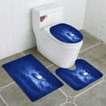 thumbnail image 1 of PUDMAD Full Moon Against Night Sky 3 Piece Bathroom Rugs Set Bath Rug Contour Mat and Toilet Lid Cover, 1 of 2