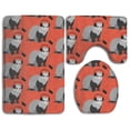 thumbnail image 1 of PUDMAD Funny Musical Ferret 3 Piece Bathroom Rugs Set Bath Rug Contour Mat and Toilet Lid Cover, 1 of 2