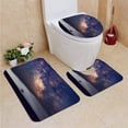 thumbnail image 1 of PUDMAD Galactic Solitude 3 Piece Bathroom Rugs Set Bath Rug Contour Mat and Toilet Lid Cover, 1 of 2