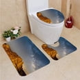 thumbnail image 1 of PUDMAD Galaxy Mountains 3 Piece Bathroom Rugs Set Bath Rug Contour Mat and Toilet Lid Cover, 1 of 2