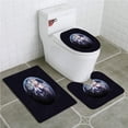 thumbnail image 1 of PUDMAD Galaxy Planet Earth Outer Space Scenery Globe Light Years Orbit Discovery 3 Piece Bathroom Rugs Set Bath Rug Contour Mat and Toilet Lid Cover, 1 of 2
