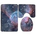 thumbnail image 1 of PUDMAD Galaxy Space 3 Piece Bathroom Rugs Set Bath Rug Contour Mat and Toilet Lid Cover, 1 of 2