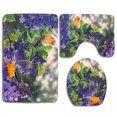 thumbnail image 1 of PUDMAD Garden Birds Lilac Spring 3 Piece Bathroom Rugs Set Bath Rug Contour Mat and Toilet Lid Cover, 1 of 2