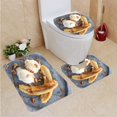 thumbnail image 1 of PUDMAD Gegrillte Banane mit Eiscreme 3 Piece Bathroom Rugs Set Bath Rug Contour Mat and Toilet Lid Cover, 1 of 2