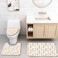 thumbnail image 1 of PUDMAD Geometric Squares Soft Colors Hipster Culture Influenced Retro Themed 3 Piece Bathroom Rugs Set Bath Rug Contour Mat and Toilet Lid Cover, 1 of 2