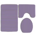 thumbnail image 1 of PUDMAD Geometric Vertical Striped in Lavender Tones Geometric Classic 3 Piece Bathroom Rugs Set Bath Rug Contour Mat and Toilet Lid Cover, 1 of 2