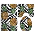 thumbnail image 1 of PUDMAD Geometry Pineapple 3 Piece Bathroom Rugs Set Bath Rug Contour Mat and Toilet Lid Cover, 1 of 2