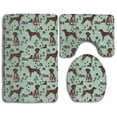 thumbnail image 1 of PUDMAD German Shorthaired Pointer Dog 3 Piece Bathroom Rugs Set Bath Rug Contour Mat and Toilet Lid Cover, 1 of 2